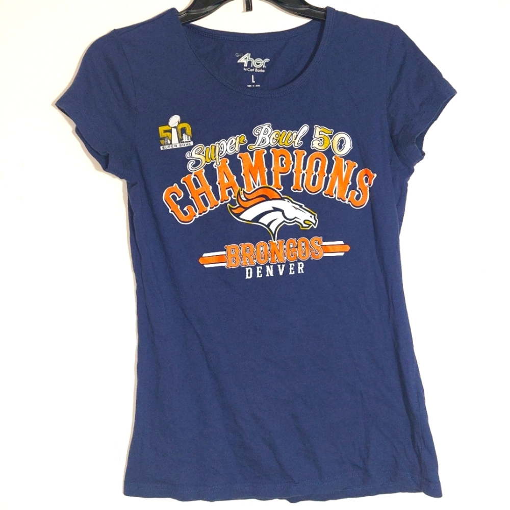 G-III 4Her Carl Banks Women's Denver Broncos 50th Super Bowl Champions T-Shirt